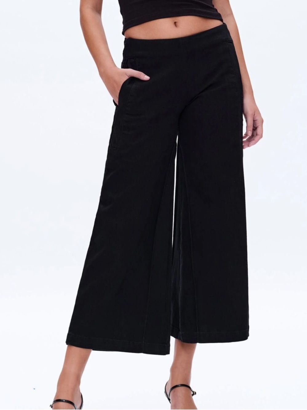 Bayeas BYMD001 Timothy Wide Crop Jean in black 31